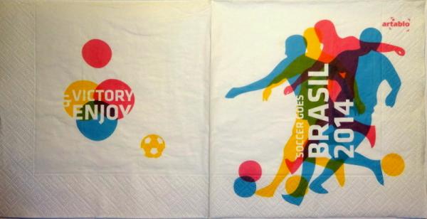 069 Sport: Fußball - 3-lagig - Brasilien - Artablo